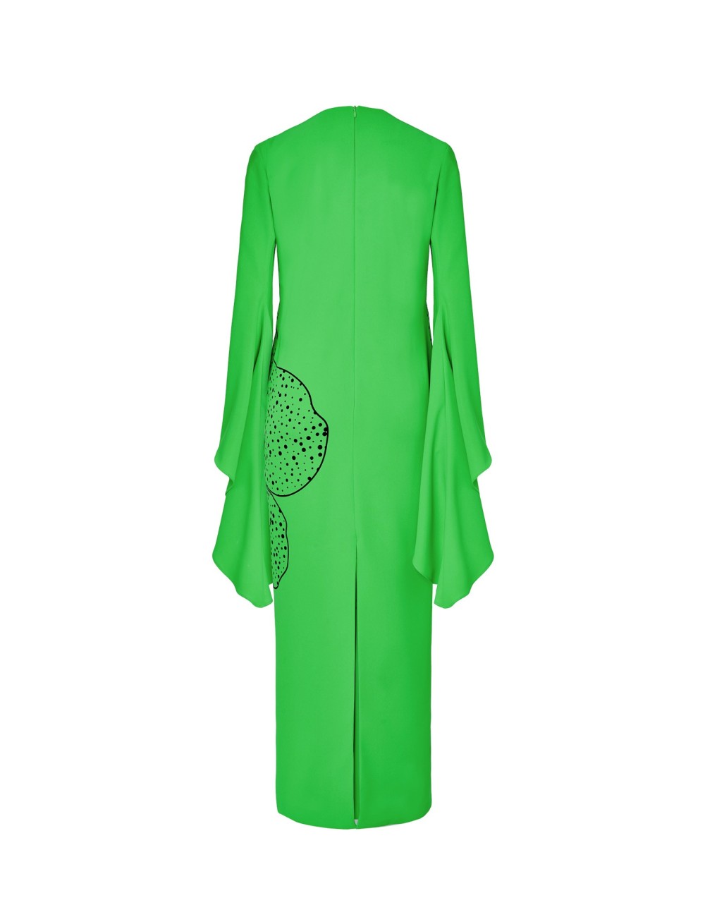 pertegaz Vestido volantes con print y bordado floral verde En línea
