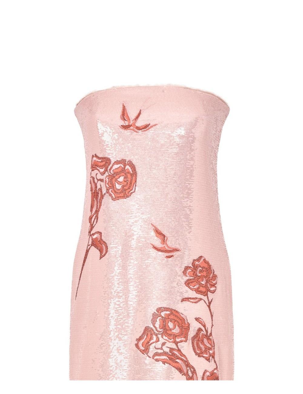 pertegaz Vestido palabra de honor lentejuelas bordado floral Ofertas