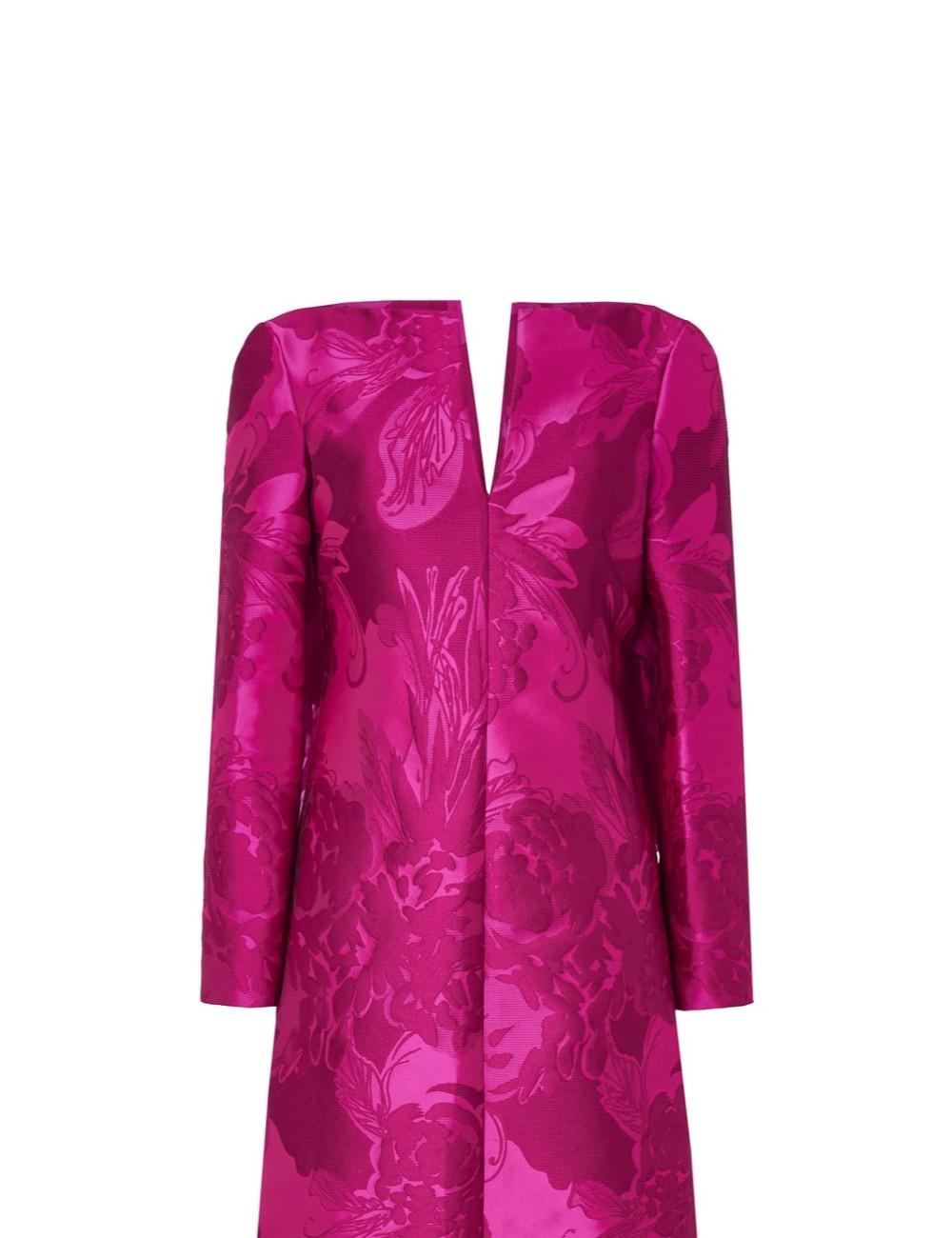 pertegaz Vestido jacquard floral con lazo Gran oferta