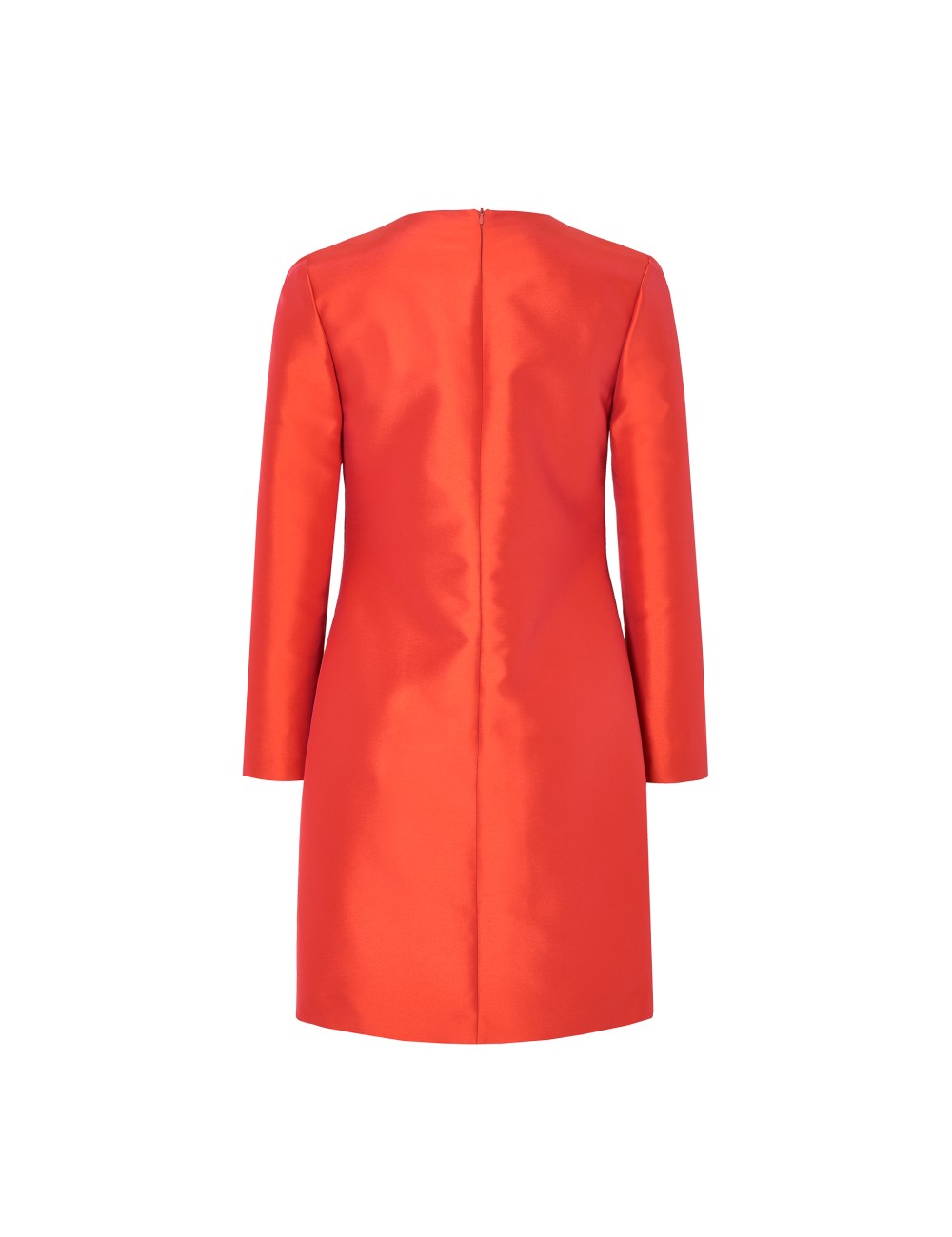 pertegaz Vestido de raso con flores bordadas corto rojo Rebajas baratas