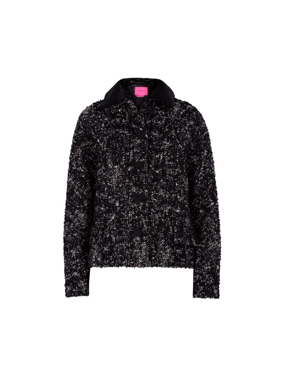 pertegaz Chaqueta cheviot cuello pelo Promoción por tiempo limitado