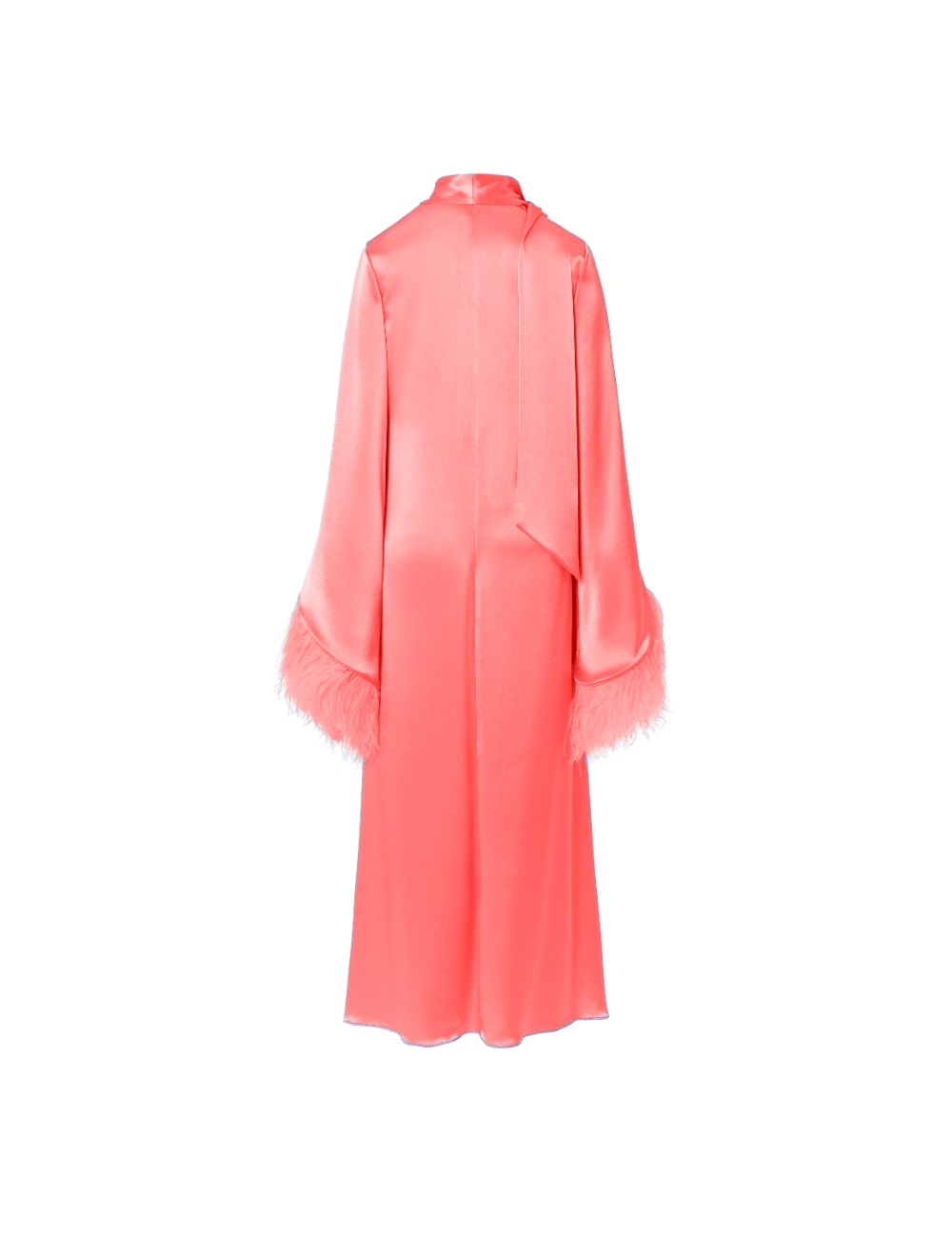 pertegaz Vestido túnica con plumas coral Oferta especial de fábrica