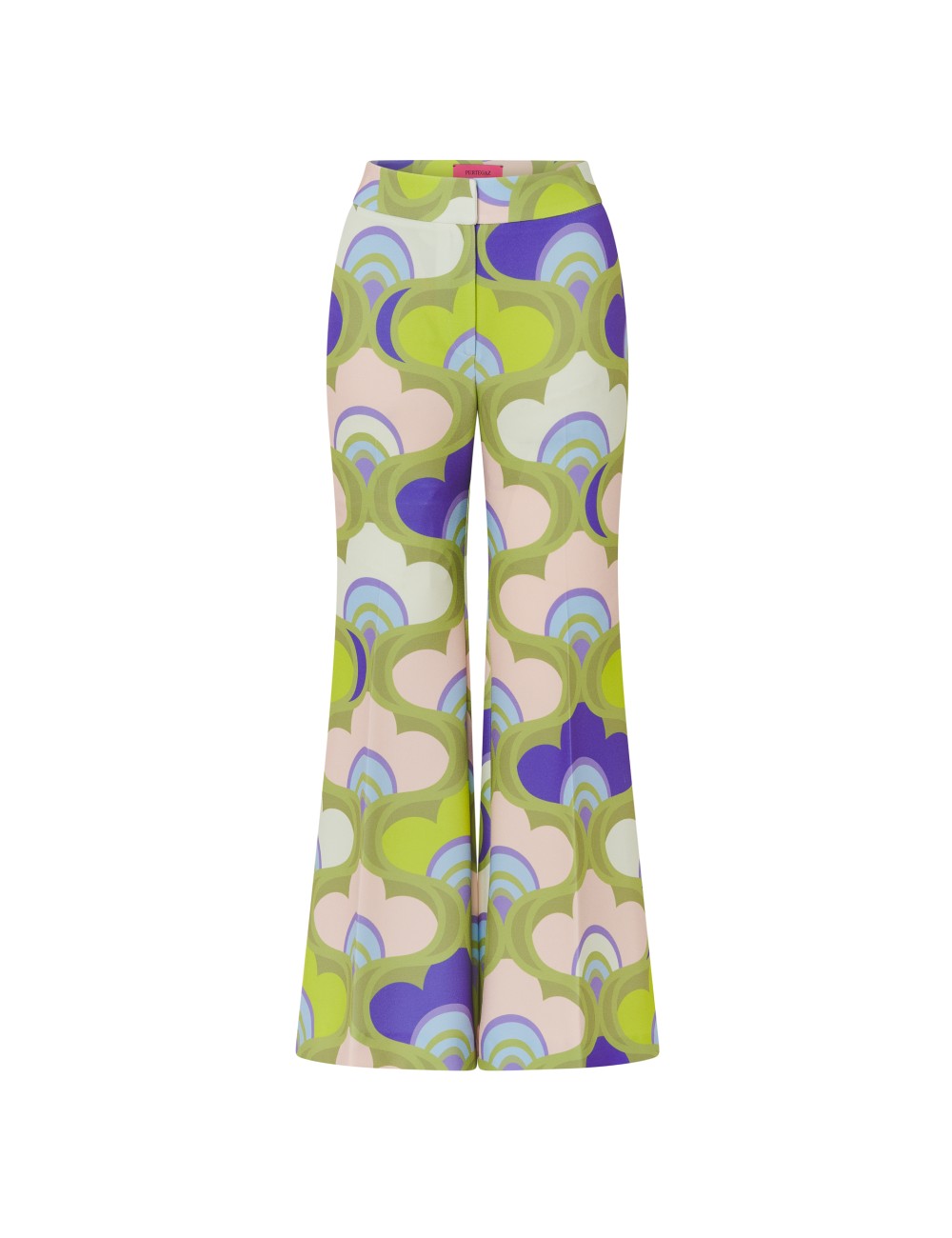 pertegaz Pantalón crepe print retro Tienda de fábrica