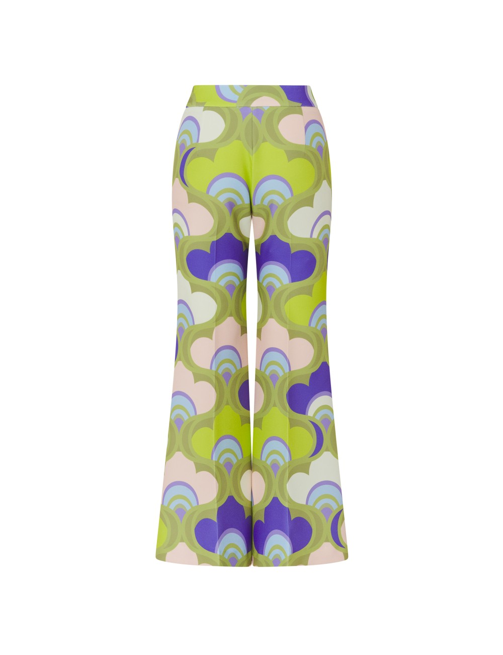 pertegaz Pantalón crepe print retro Tienda de fábrica