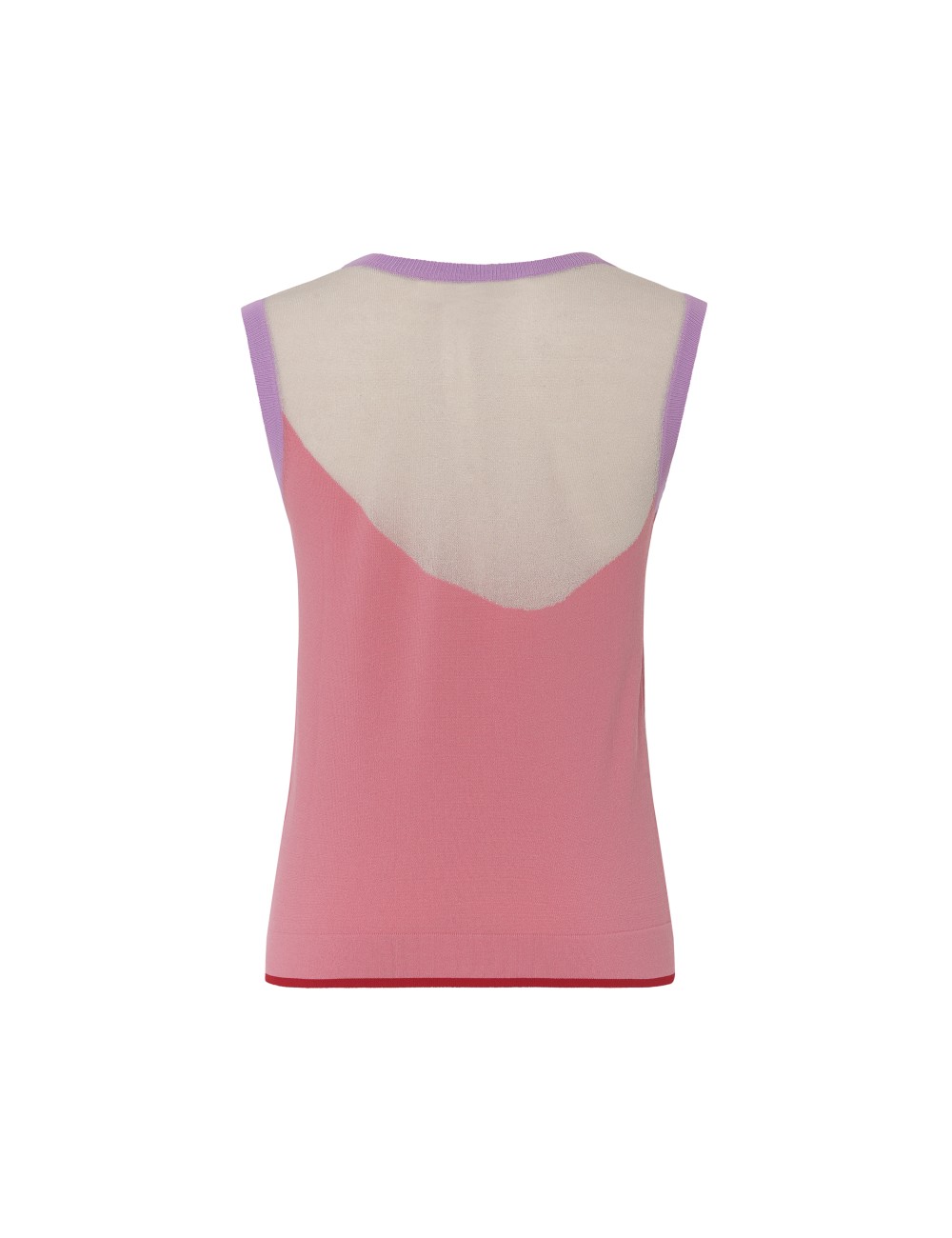 pertegaz Top punto contraste rosa Última moda