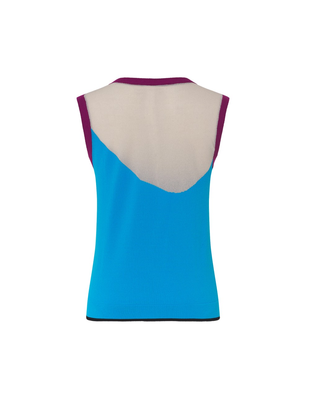 pertegaz Top punto contraste azul Descuento por venta flash