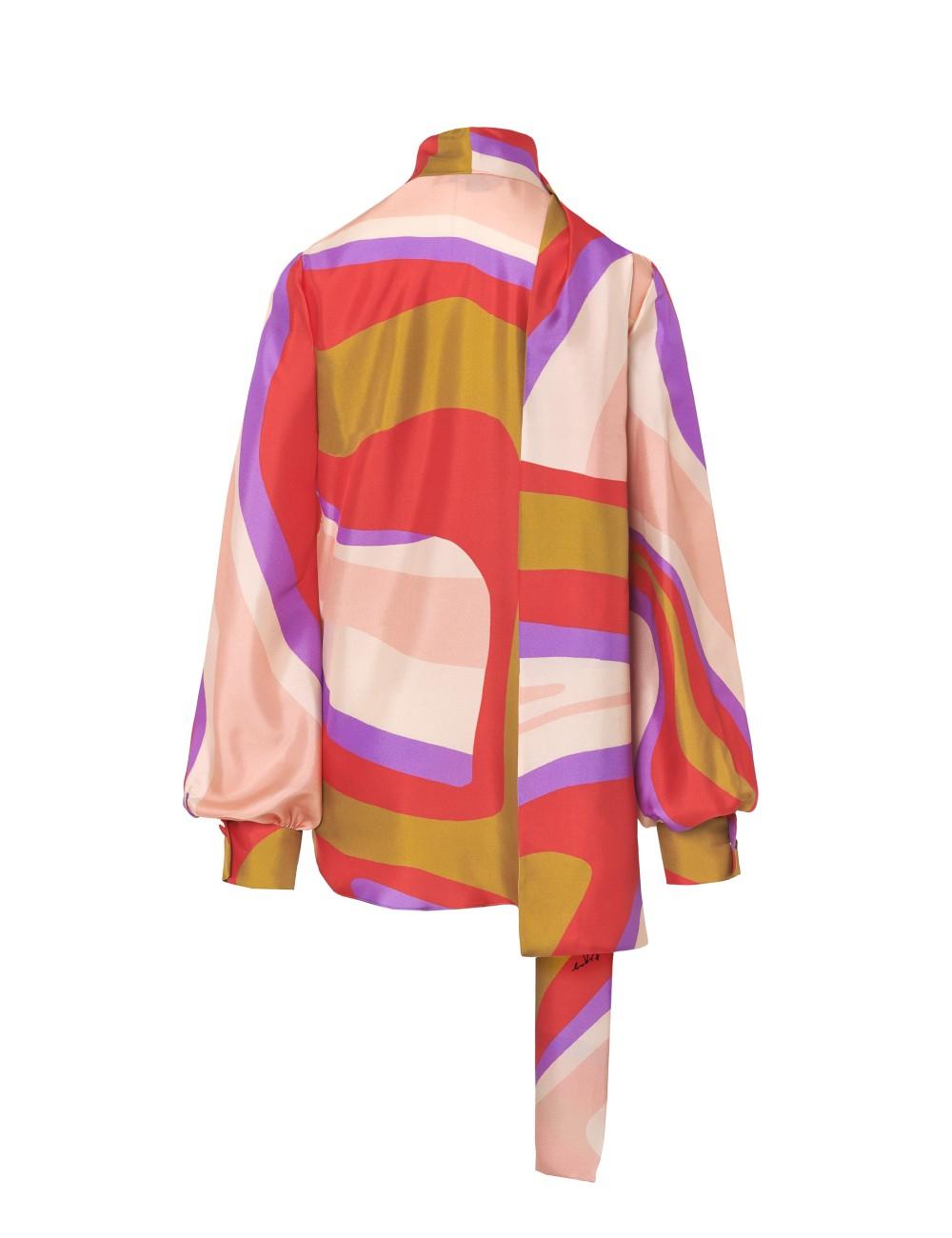pertegaz Camisa lazada print ondas Oferta especial