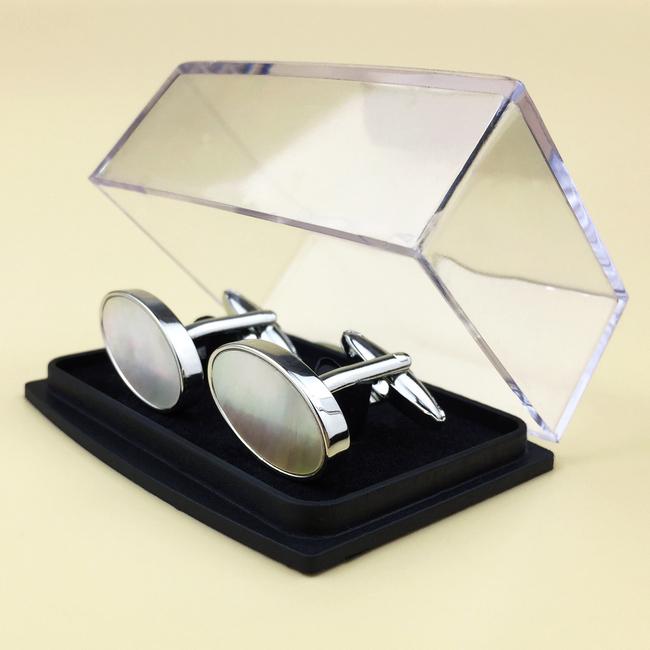 ﻿shlax & wing Mother of Pearl Mens Cufflinks Gift Men’s Cuff Links Oval 61 Grandes descuentos
