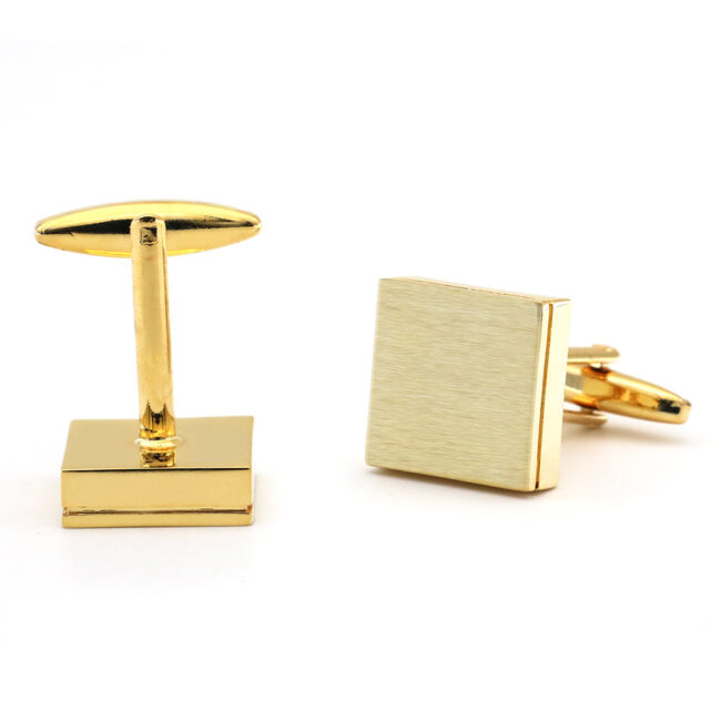 shlax & wing Square Elegant Style Cuff Link for Men Cufflinks Wedding Gold Shiny 87 Liquidación
