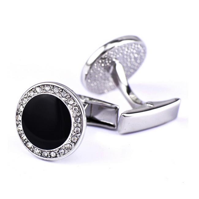 shlax & wing Circular Elegant Style Cuff Link for Men Cufflinks Blue Silver Shiny 63 shlax & wing Circular Elegant Style Cuff Link for Men Cufflinks Blue Silver Shiny 63