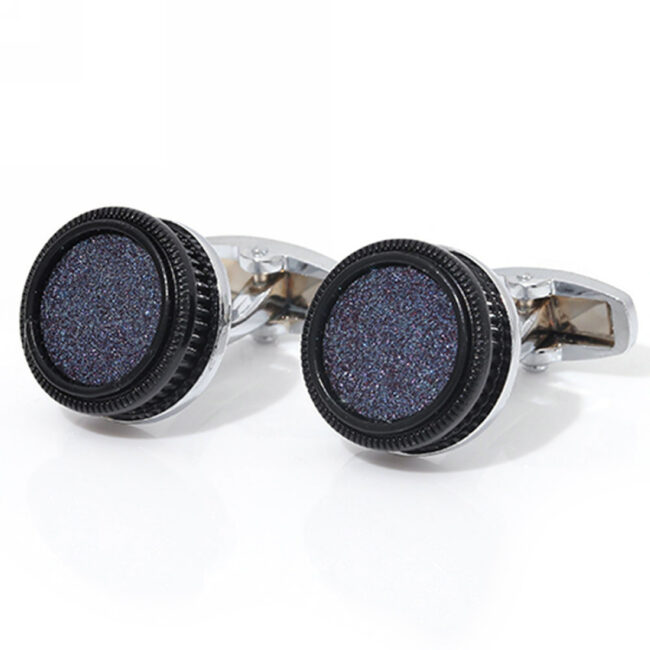 shlax & wing Circular Elegant Style Cuff Link for Men Cufflinks Blue Silver Shiny Fashion 98 shlax & wing Circular Elegant Style Cuff Link for Men Cufflinks Blue Silver Shiny Fashion 98