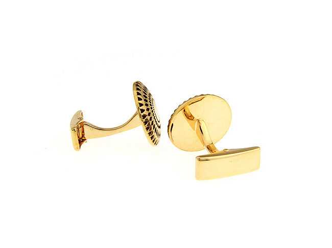 shlax & wing Wedding Gold Circular Elegant Style Cuff Link for Men Cufflinks 90 Precios de Black Friday