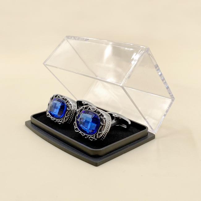 shlax & wing Blue Crystal Cufflinks for Men Business Gift Men’s Cuff Links 03 Descuentos del mes