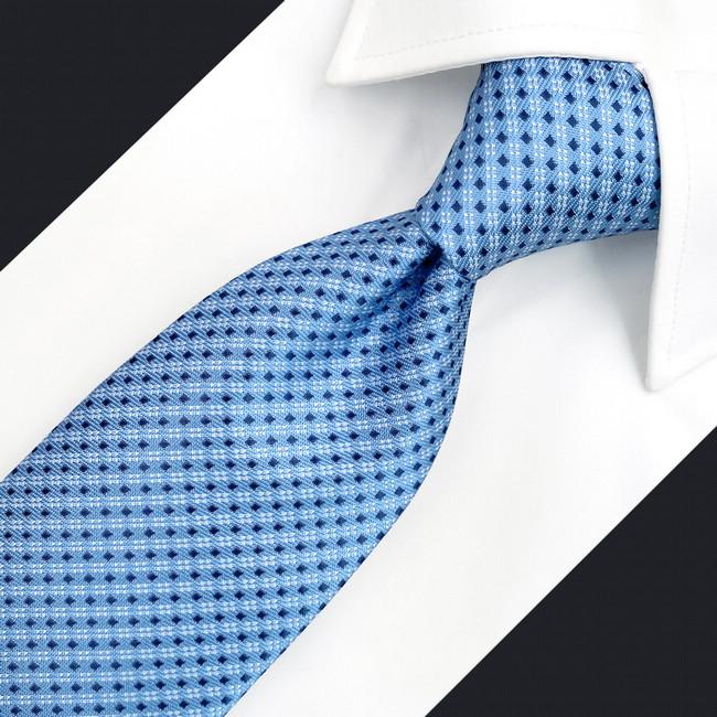 shlax & wing B6 Azure Polka Dots Silk Men’s Ties Necktie Wedding Classic Bow Tie Cufflinks Hanky extra long size Gran oferta