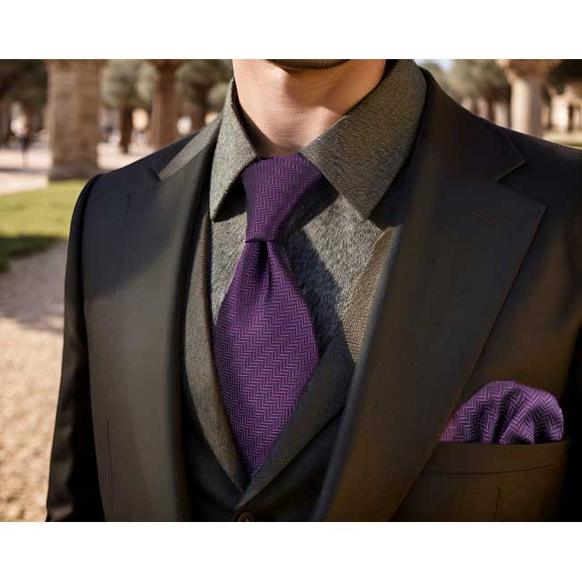 shlax & wing C11 Purple Solid Silk Mens Necktie Tie Wedding Classic Ties for male Dress Accessory Hanky extra long size Rebajas baratas