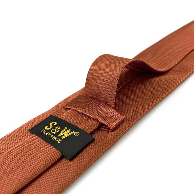 shlax & wing C16 Solid Orange Mens Necktie Tie Fashion Wedding Brand New extra long size Ties for male Rebajas de fábrica