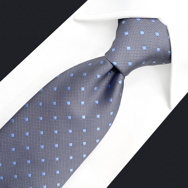 shlax & wing D21 Grey Polka Dots Mens Necktie Silk Fashion Dress Extra long size 63″ Wedding Groom Novelty Ties for male Hanky Los más vendidos