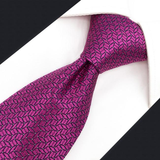 shlax & wing F11 Pink Geometric Neckties for Men Hanky Set Wedding Fashion Xlong Gift Silk Descuento