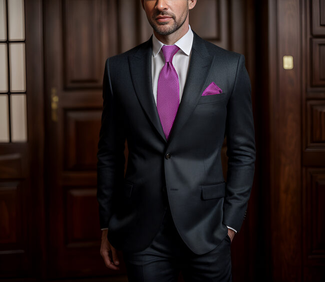 shlax & wing F11 Pink Geometric Neckties for Men Hanky Set Wedding Fashion Xlong Gift Silk Descuento