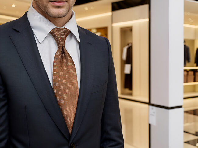 shlax & wing H21 Brown Dots Neckties for Men Silk Classic Business Extra Long Size 63″ Ties Set Gift Pocket Square Tienda