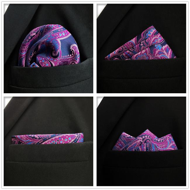 shlax & wing 5 Pieces Assorted Mens Pocket Square Fashion Classic Handkerchiefs Set 12 Rebajas online