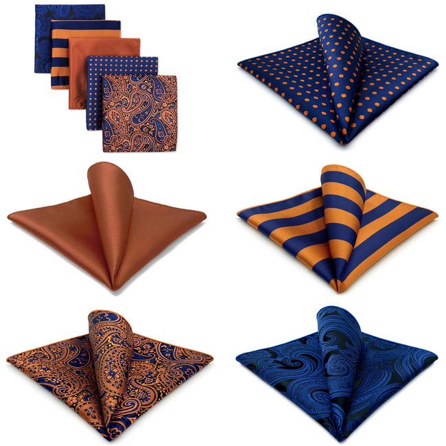 shlax & wing 5 Pieces Assorted Mens Pocket Square Fashion Classic Handkerchiefs Set 1-14 Oferta especial