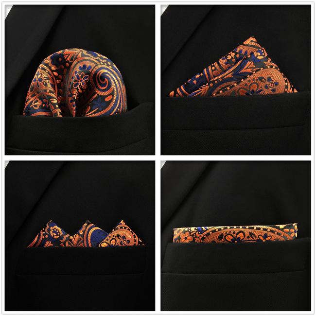 shlax & wing 5 Pieces Assorted Mens Pocket Square Fashion Classic Handkerchiefs Set 1-14 Oferta especial