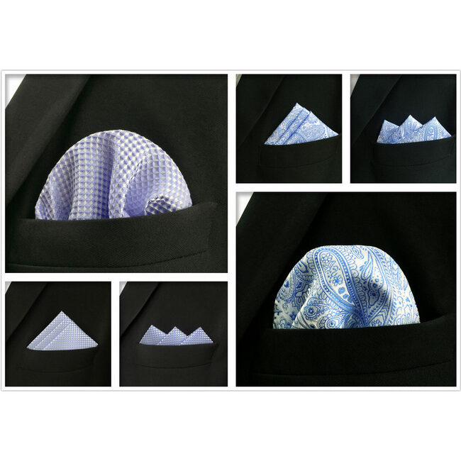shlax & wing 5 Pieces Assorted Fashion Mens Pocket Square Classic Handkerchiefs Set 1-33 Envío gratis