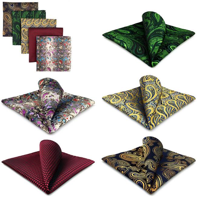 shlax & wing 5 Pieces Assorted Fashion Mens Pocket Square Classic Handkerchiefs Set 23 Último día