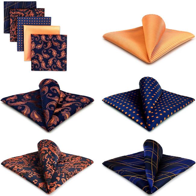 shlax & wing 5 Pieces Assorted Fashion Mens Pocket Square Classic Handkerchiefs Set 1-34 Precio de fábrica