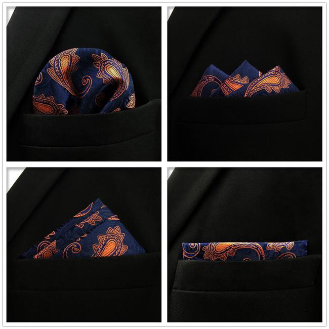 shlax & wing 5 Pieces Assorted Fashion Mens Pocket Square Classic Handkerchiefs Set 1-34 Precio de fábrica