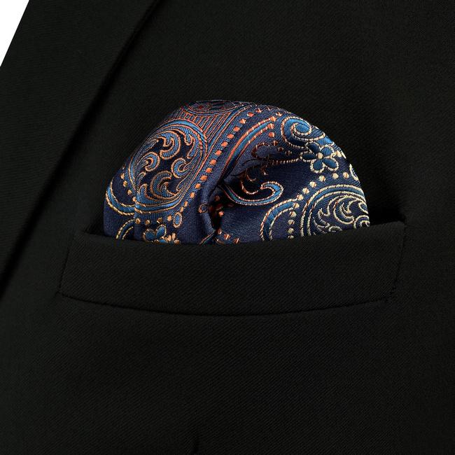 shlax & wing BH26 Multicolor Paisley Mens Pocket Square Silk Wedding Fashion Handkerchief Dress Hanky Grandes descuentos
