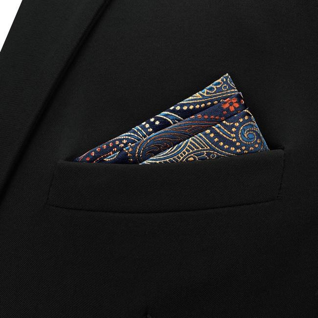 shlax & wing BH26 Multicolor Paisley Mens Pocket Square Silk Wedding Fashion Handkerchief Dress Hanky Grandes descuentos