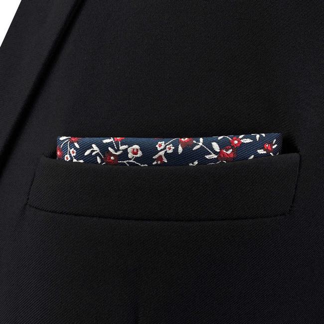 shlax & wing BH42 Blue Floral Men鈥檚 Pocket Square Accessories Business Wedding Limitado a 3 días