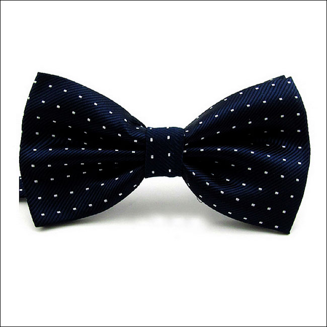 shlax & wing Navy White Dots Mens Pre-tied Ajustable SilkBlend Wedding Dress SilkBlend Bow Tie Ofertas