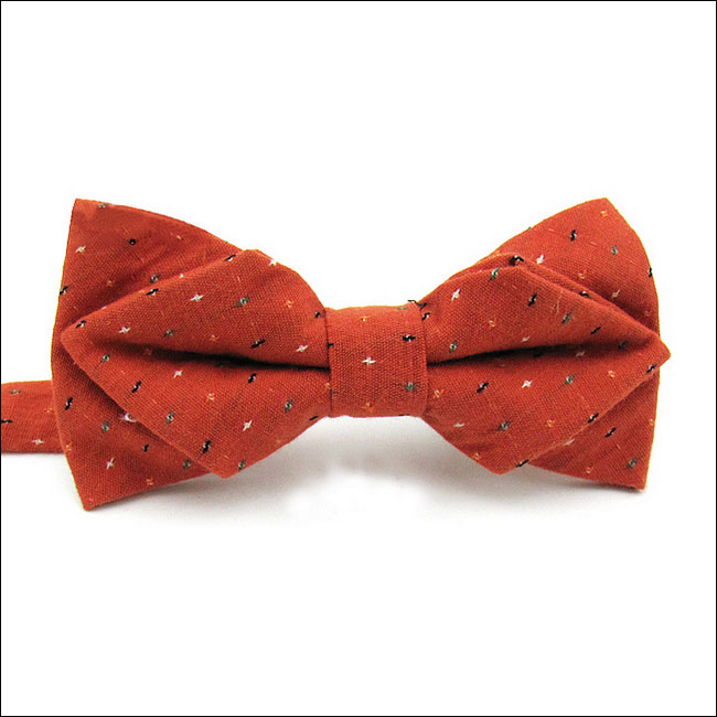 shlax & wing Orange Red Multicolor Dots Mens Bow Tie Pre-tied Dress Wedding Blend Ajustable SilkBlend Wedding Venta caliente
