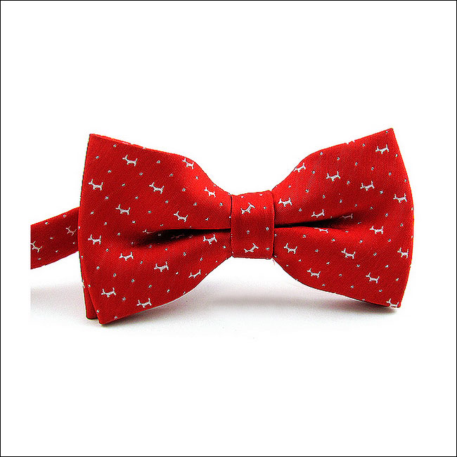 shlax & wing Red White Character Mens Bow Tie Pre-tied Silk Blend Ajustable Dress Fashion Gran oferta