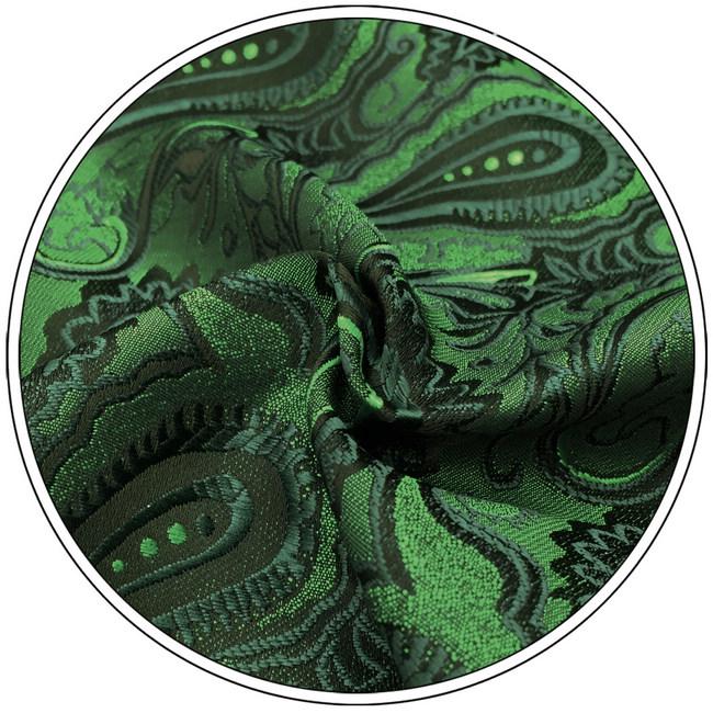 shlax & wing U30 Paisley Dark Green Mens Bow Tie Hanky Cufflinks Set Jacquard Woven Rebajas de fábrica