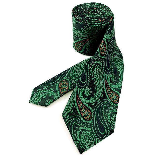 shlax & wing F30 Green Red Paisley Men Neckties Fashion Wedding Extra long size Los más vendidos