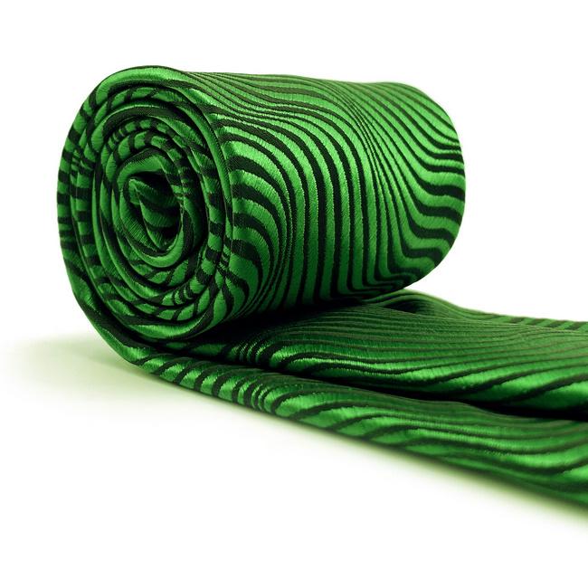 shlax & wing A45 Emerald Green Ripple Classic Wedding Party Gift Extra Long Size Ties Business Fashion Liquidación