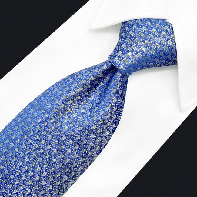 shlax & wing A51 Blue Gold Pattern Mens Neckties Hanky Set Fashion Business Brand New Oferta especial