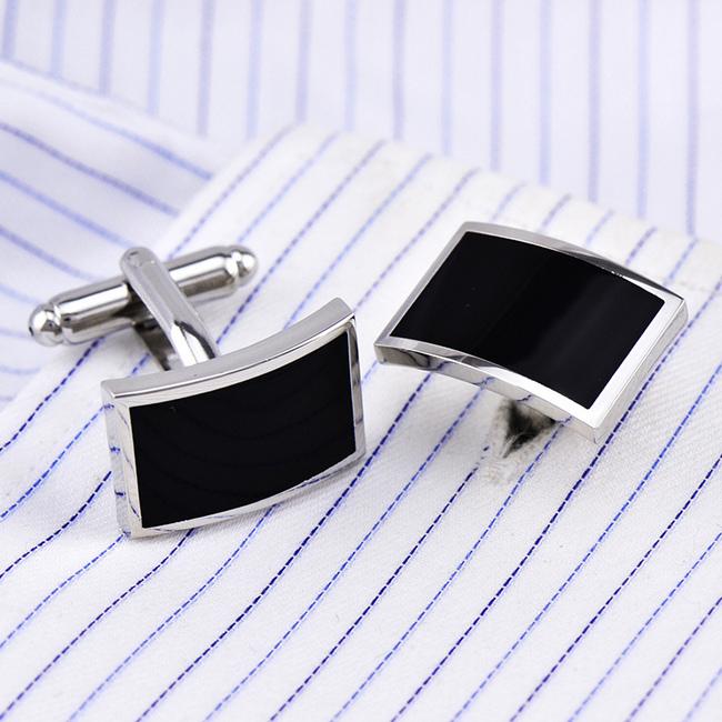 shlax & wing Silver Black Men’s Cufflinks Cuff Links for Tuxedo 70 Últimos 3 días