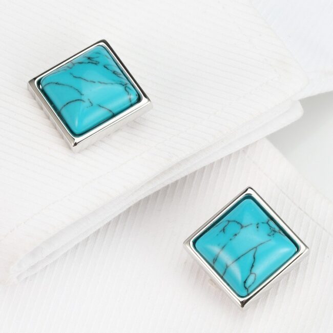 shlax & wing Turquoise Men鈥檚 Cufflinks Cuff Links for Tuxedo 82 Oferta especial de fábrica