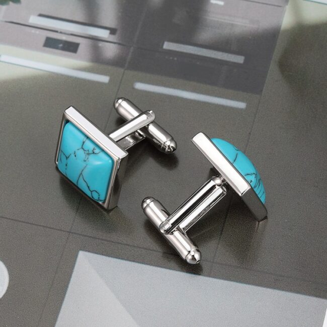 shlax & wing Turquoise Men鈥檚 Cufflinks Cuff Links for Tuxedo 82 Oferta especial de fábrica
