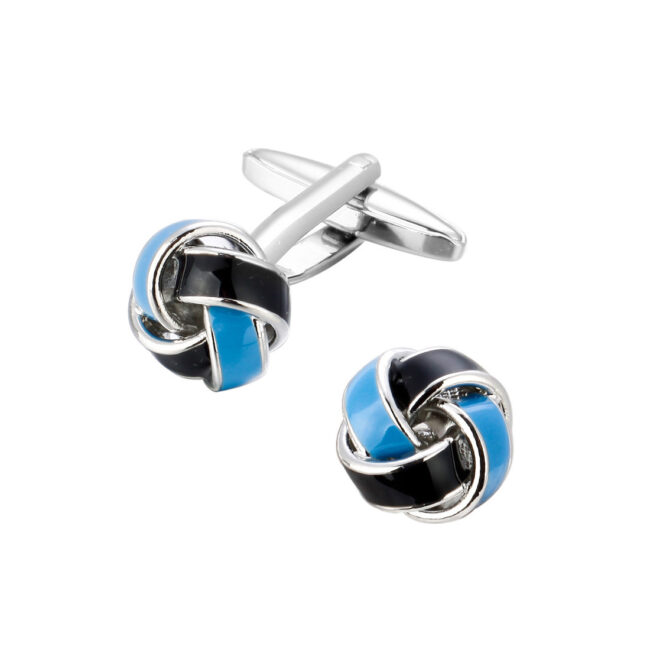 shlax & wing Pair of Mens Cufflinks Blue Stainless steel Floral Elegant Style Mens Studs Elegant Style 84 Promoción trimestral