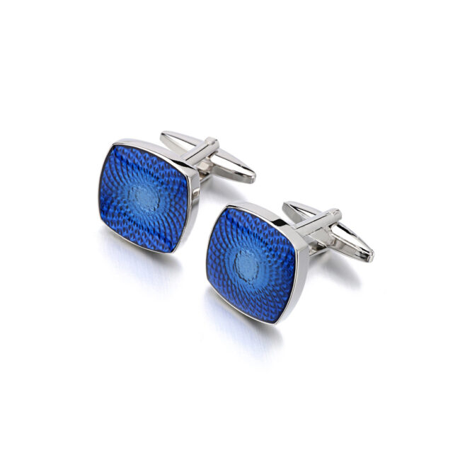 shlax & wing Pair of Mens Cufflinks Blue Stainless steel Square Elegant Style Mens Studs Elegant Style 81 Solo queda un día