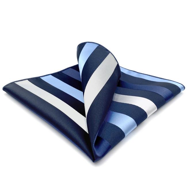 shlax & wing BH27 Multicolor Striped Silk Mens Pocket Square Fashion Classic Handkerchief Dress Hanky Tienda de fábrica