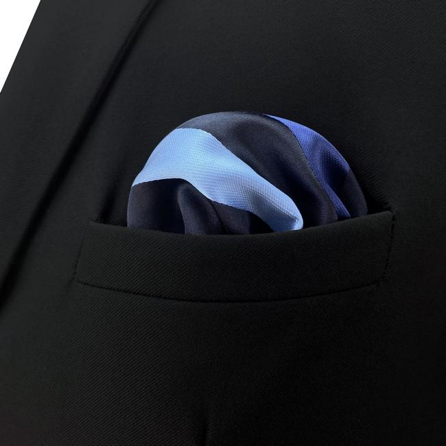 shlax & wing BH27 Multicolor Striped Silk Mens Pocket Square Fashion Classic Handkerchief Dress Hanky Tienda de fábrica