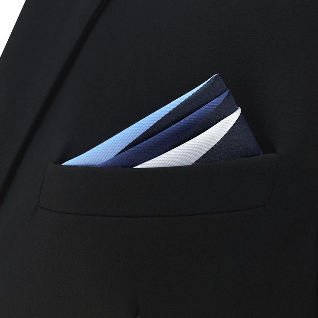 shlax & wing BH27 Multicolor Striped Silk Mens Pocket Square Fashion Classic Handkerchief Dress Hanky Tienda de fábrica