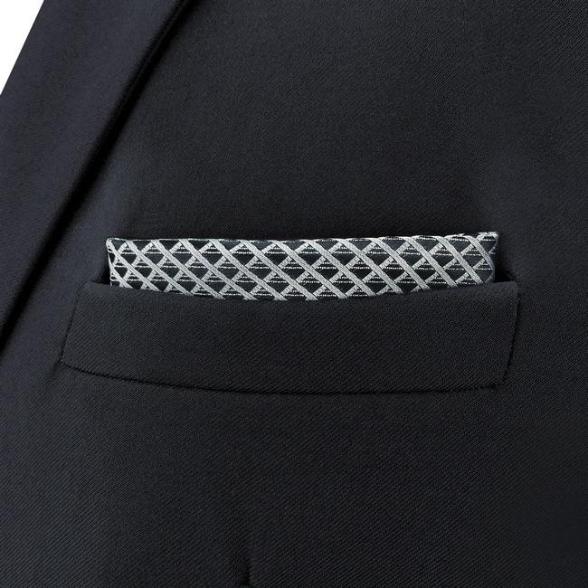 shlax & wing BH28 Black Solid Silk Mens Pocket Square Fashion Wedding Handkerchief Novelty Acceossories Hanky En oferta